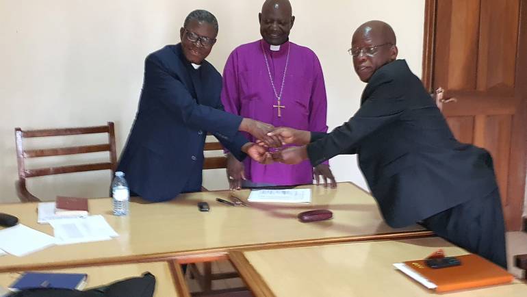 Change of Guards at Busoga Diocese Secretariate